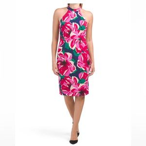 🎉LAST PIECE 🎉TRINA TRINA TURK Emotion Abstract Halter Ponte Dress